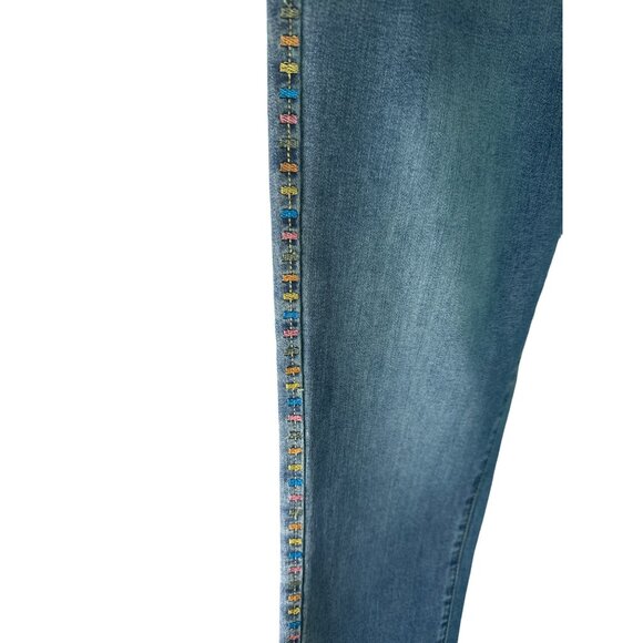 NWT FDJ French Dressing Jeans Sz 4 Embroidered High Rise Stretch Jeggings Travel - Picture 4 of 10